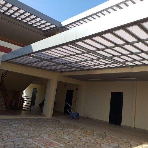Copertura per pergola con protezione solare - FIXED COSPISUN  - COSPICON  SA - in alluminio / in policarbonato / per uso residenziale