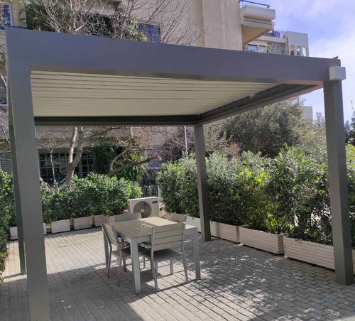 Pergola autoportante - COSPIBIO - COSPICON  SA - in alluminio / in alluminio verniciato / a lamelle orientabili