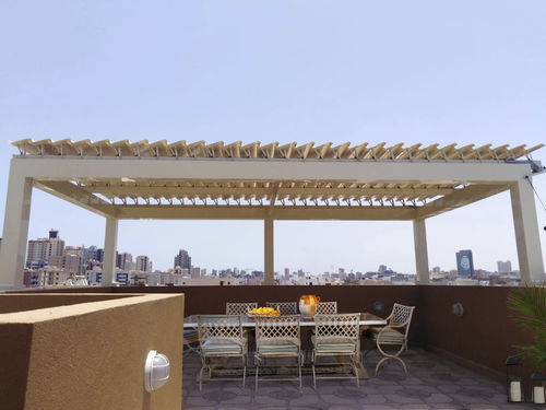 Pergola autoportante - COSPILOUVRE - COSPICON  SA - in alluminio / a lamelle orientabili / a lamelle frangisole