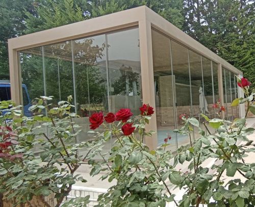 Pergola autoportante - COSPIBIO - COSPICON  SA - addossata / in alluminio / a lamelle orientabili