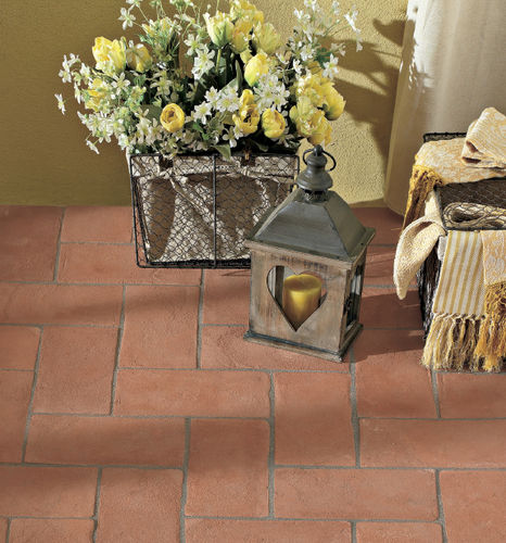 Piastrella in ceramica - FATTO A MANO - COTTO IMPRUNETA - opaca / da esterno / per pavimento