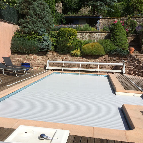 Protezione per piscina a tapparella - SLIDE &amp; ROLL - Azenco Groupe - automatica / di sicurezza / termica