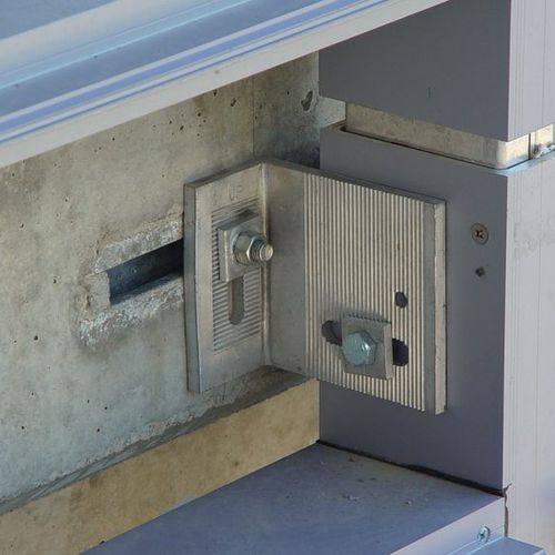 Sistema di fissaggio in acciaio inossidabile - HCW - HALFEN - per facciata continua / per interni