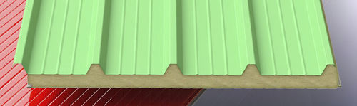 Pannello per coperture in acciaio galvanizzato - LITHOS 5 - ISOLPACK - ignifugo / isolante