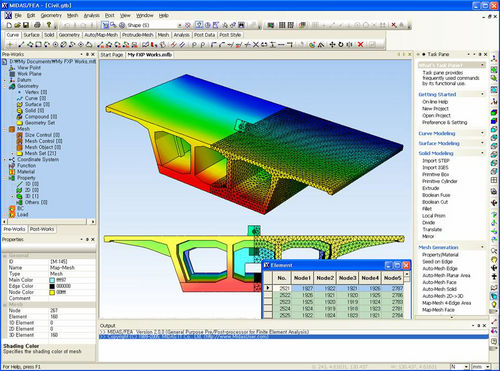 Software di analisi strutturale - MIDAS FEA - MIDASIT - per strutture in calcestruzzo / 2D