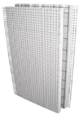 Blocco cassero in polistirene espanso PSE - NIPAD TWIN - NIDYON COSTRUZIONI - per muro / isolante / modulare