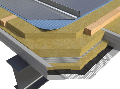 Sistema di copertura in acciaio - Cover Tray Plus Fono - ONDULIT ITALIANA - autoportante / leggero / di profilati metallici