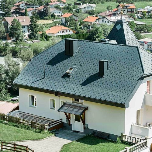 Tegola con losanghe - RHOMBOID - PREFA Aluminiumprodukte GmbH - a incastro / in metallo / rossa