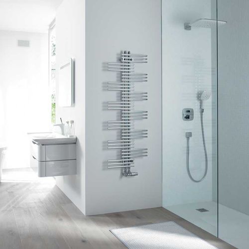 Scaldasalviette elettrico - YUCCA ASYM - Zehnder - ad acqua calda / 501 w...750 w / 0...500 w