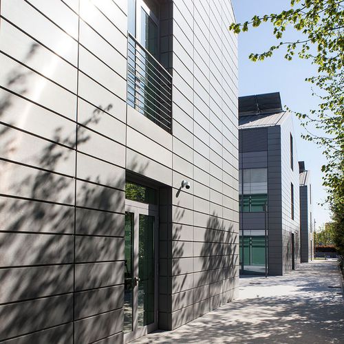Facciata ventilata in rame - PRYSMIAN GROUP HEADQUARTERS, MILAN - ZINTEK - in zinco titanio / in fogli / liscia