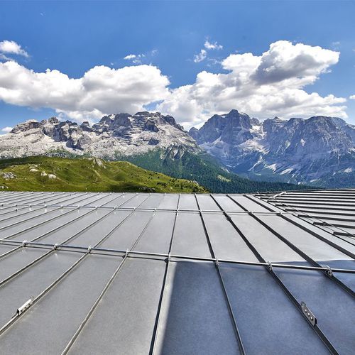 Tetto piano - CHALET FIAT, DOLOMITES - ZINTEK - in rame / in zinco titanio / aspetto metallo
