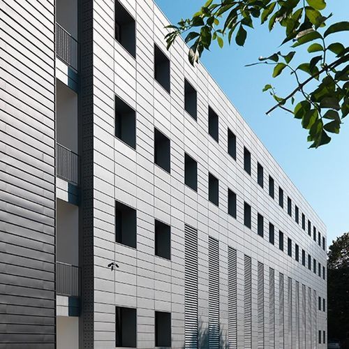Facciata ventilata in zinco titanio - GRAPHITE BLACK - ZINTEK - colorata / liscia