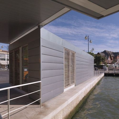 Facciata ventilata in rame - ACTV VENICE PIERS, VENICE - ZINTEK - in zinco titanio / in fogli