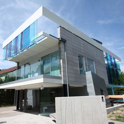 Facciata ventilata in rame - RESIDENTIAL CONSTRUCTION - ZINTEK - in zinco titanio / in fogli / liscia