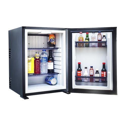 Minibar compatto - PURE - OMNITEC SYSTEMS, S.L. - con sportello battente / con illuminazione incorporata / per hotel