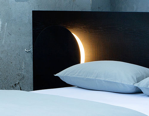 Testiera per letto matrimoniale - LLORONA - HMD Furniture - contemporanea / in legno laccato / con luce integrata