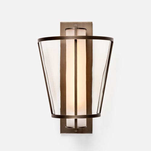 Applique contemporanea - DEMI LU - Kevin Reilly Collection - da interno / da esterno / in acciaio
