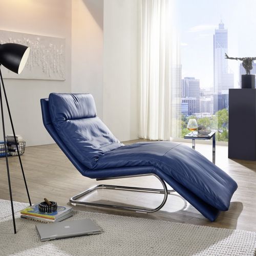 Chaise longue contemporanea - BODYTOUCH - SEANROYALE - in tessuto / in pelle / in acciaio