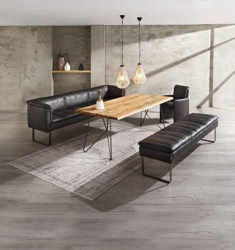 Divanetto imbottito modulare - EAT.LOUNGE - SEANROYALE - contemporaneo / in tessuto / in pelle
