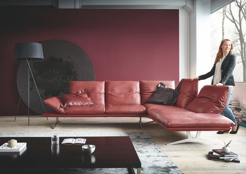 Divano d'angolo - BB AD.SENSO - SEANROYALE - contemporaneo / in tessuto / in pelle