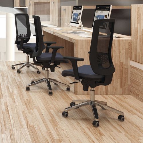 Sedia da ufficio contemporanea - OFFICE305 - SEANROYALE - da interno / in tessuto / in pelle