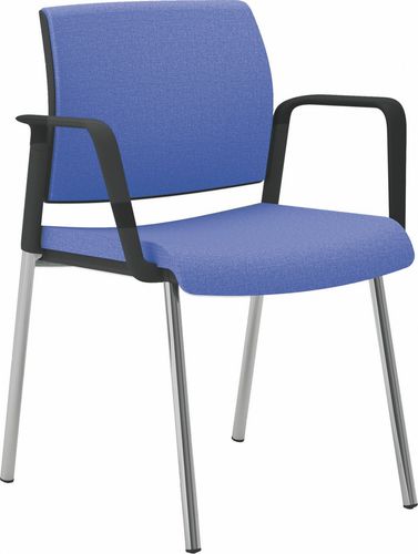 Sedia visitatore contemporanea - OFFICE505 - SEANROYALE - da interno / in tessuto / in pelle