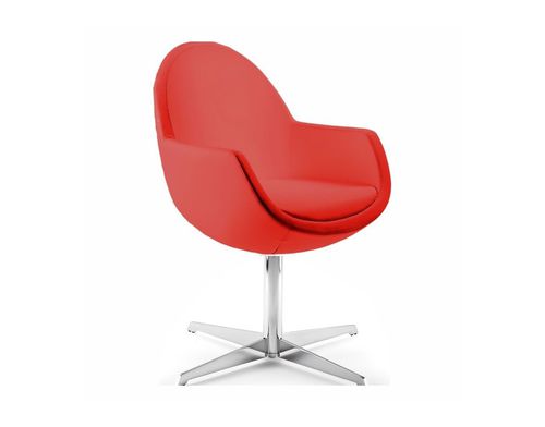 Sedia visitatore contemporanea - SYD - SEANROYALE - da interno / in tessuto / in pelle