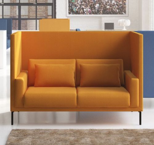 Divano contemporaneo - GLAMOROUS.BOX.CT - SEANROYALE - in tessuto / in pelle / con schienale alto