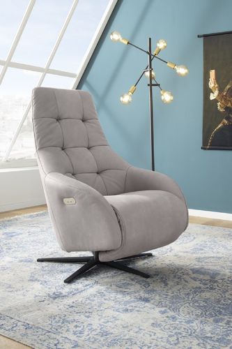 Poltrona relax contemporanea - ARCHANGEL - SEANROYALE - in pelle / in tessuto / in metallo