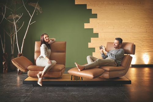 Divano modulare - SMART.LOUNGE - SEANROYALE - contemporaneo / in tessuto / in pelle