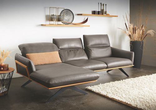Divano d'angolo - BAILEE - SEANROYALE - contemporaneo / in tessuto / in pelle