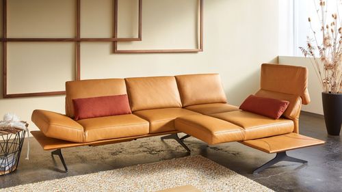 Divano d'angolo - ATOMICITY - SEANROYALE - contemporaneo / in tessuto / in pelle