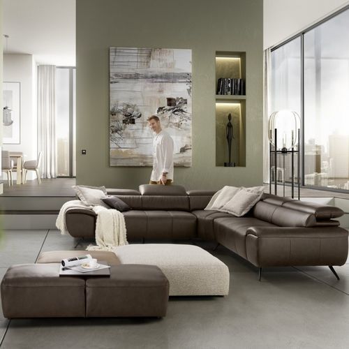 Divano d'angolo - EXALT GRAND CONFORT - SEANROYALE - contemporaneo / da sala / in tessuto