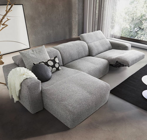 Divano d'angolo - ANGLE BREAKER.RELAX - SEANROYALE - contemporaneo / in tessuto / in pelle