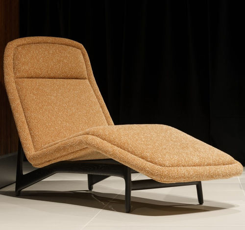 Chaise longue contemporanea - BART - SEANROYALE - in tessuto / in rovere / 1 posto