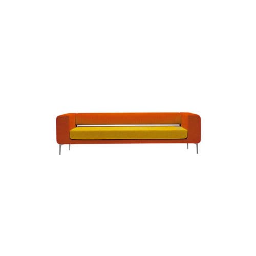 Divano contemporaneo - FLEXY - INVENTA contract - in tessuto / multicolore / blu