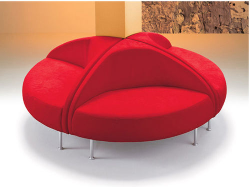 Divanetto imbottito modulare - FRED - INVENTA contract - contemporaneo / in tessuto / in legno