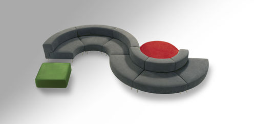 Divano modulare - MILLECENTO - INVENTA contract - contemporaneo / in tessuto / marrone