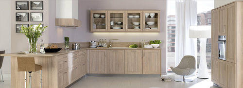Cucina contemporanea - TERRA - Brigitte Küchen - H. Frickemeier Möbelwerk GmbH - in laminato / impiallacciata in legno / con impugnature