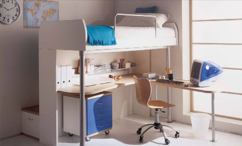 Letto a soppalco - WHY SYSTEM : 25 - Quelli della mariani - contemporaneo / con scrivania / per bambini (unisex)