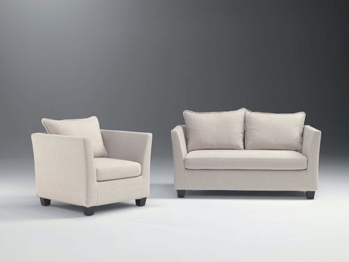 Divano classico - STAR - APULIA HOME DECOR - in tessuto / grigio / 2 posti