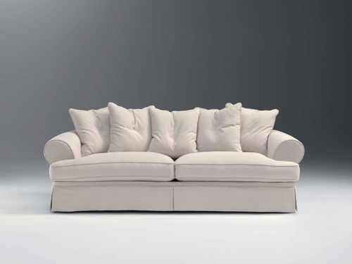 Divano classico - BERNARD - APULIA HOME DECOR - in tessuto / grigio / 3 posti
