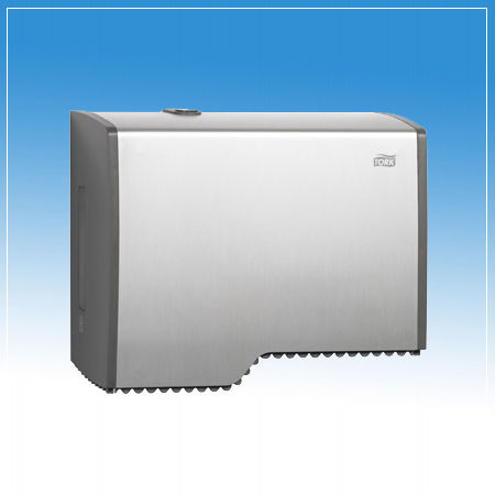 Distributore di carta igienica da parete - TORK (T2) 455000 - B&K Ltd. - in acciaio inossidabile / contract