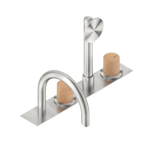 Set vasca in acciaio inossidabile - DOX5940CZ - Neve rubinetterie - da piano / contemporaneo / 4 fori