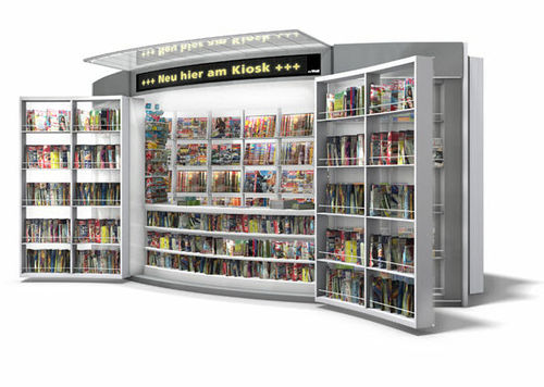Chiosco per giornali - INTELLIGENT SERIES L - Wall AG - in alluminio