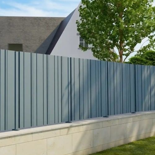 Recinzione a lamelle - KERIEC - Kostum - da giardino / in alluminio / traforata