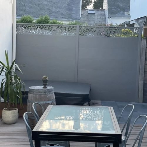 Recinzione a lamelle - MONA - Kostum - da giardino / in alluminio / piena