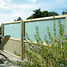 Recinzione a pannelli - BREEZE - Collstrop Garden - da giardino / in legno / in vetro