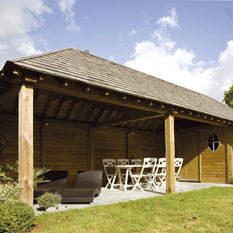 Gazebo in legno - POOLHOUSE - 3 MODULES - Collstrop Garden