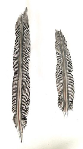 Maniglia a tirante per porta - FEATHER LONG - Philip Watts Design - in ottone / in alluminio / in bronzo